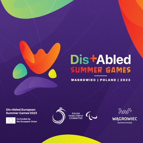 Poster of the Dis+Abled European Summer Games event, under way in the Polish town of Wągrowiec.